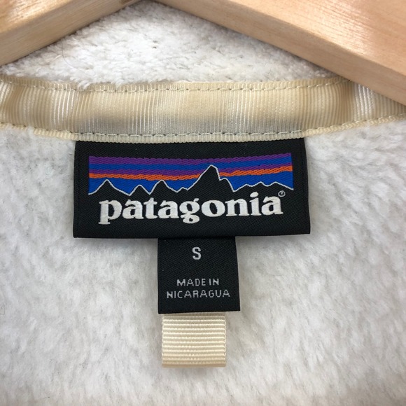 Patagonia‎ Womens Small Cream White Snap-T Fleece Pullover Jacket Outdoor - Picture 5 of 10